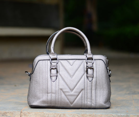 Grey M Design Handheld Hand Bags