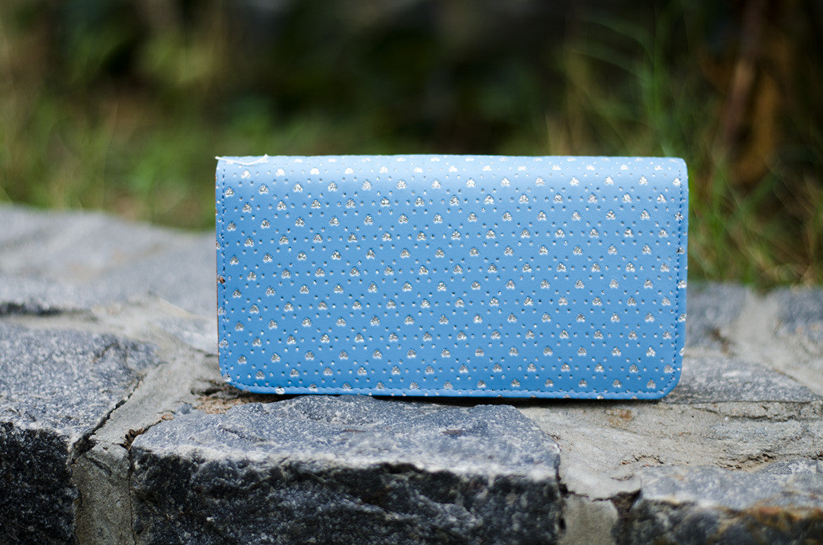 Blue Heart Clutches