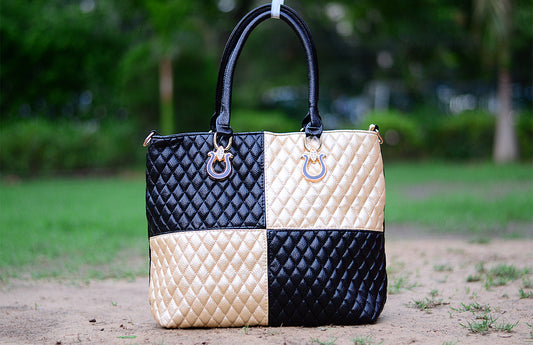 Gold Royal Check Totes