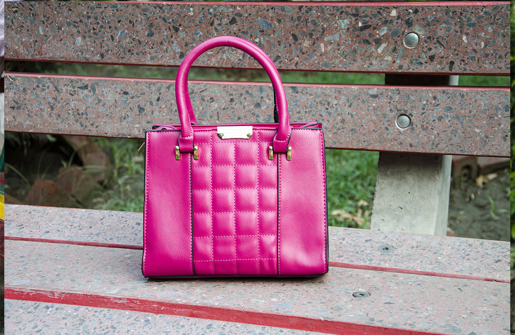 Pink Square Sling Hand Bags