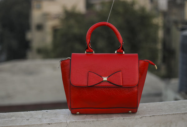 Red Bow Design Sling Hand Bags