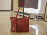 Red Simple Bag-in-Bag Hand Bags