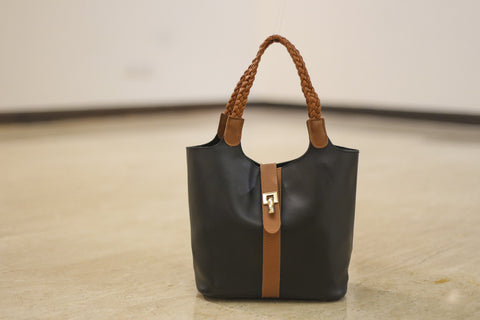 Black Small Bag-in-Bag Hand Bags