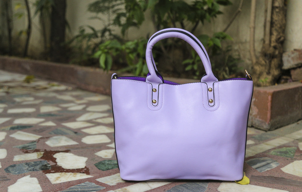 Purple Medium Bag-in-Bag Hand Bags