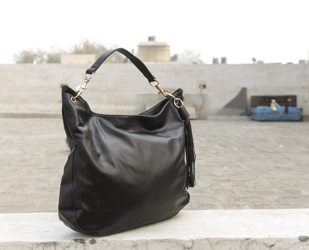 Black Big Hobo Totes