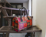 Red Printed Duffle Hand Bags Get Extra 10% Discount on All Prepaid Transaction