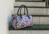 White Printed Duffle  Multi Hand Bags Get Extra 10% Discount on All Prepaid Transaction