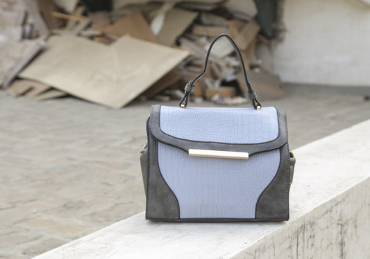 Grey Dual Crock Sling Hand Bags