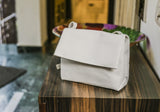 White Simple Sling Hand Bags
