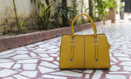 Yellow Medium Duffle Hand Bags