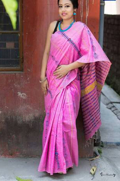 Pink Baulia Khesh Sarees