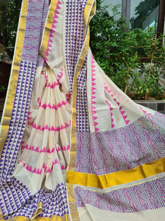 Kerala Pure Cotton Sarees (Add to Cart Get  15% Additional Discount Limited time Offer)