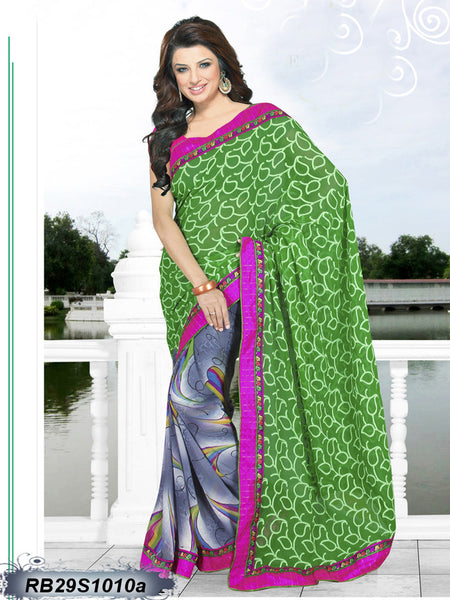 Pink Beige Georgette Sarees