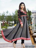 Black Semi-Stitched Georgette Anarkali Salwar