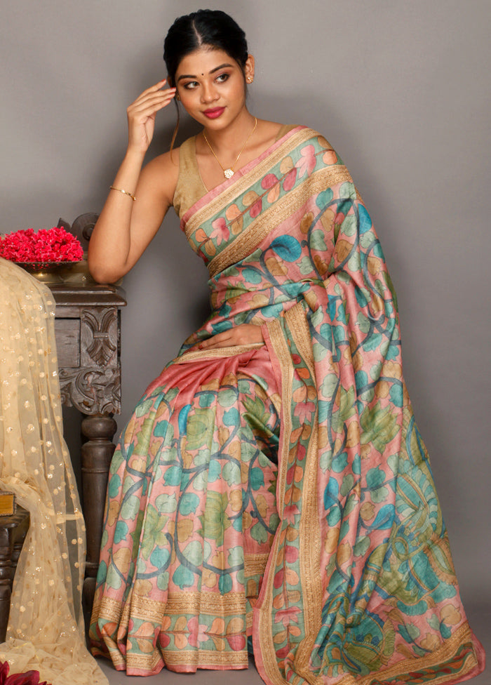 Hand Painted Pure Silk Mark Certified Bishnupuri Silk Sarees