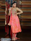 Pink Semi-Stitched Georgette Salwar