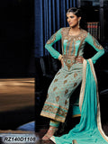 Blue Semi-Stitched Georgette Salwar