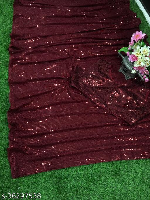 Exclusive Sequin Designer Georgette Sarees