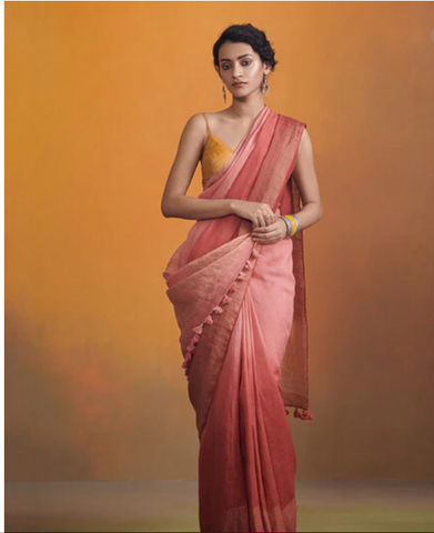 Blended Handloom Cotton Saree Get Extra 10% Discount on All Prepaid Transaction