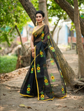 Applique Work Pure Cotton Handloom Sarees (Add to Cart Get  15% Additional Discount Limited time Offer) Get Extra 10% Discount on All Prepaid Transaction