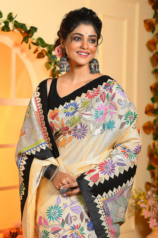 Find Katha stitch saree by Rudvi's boutique near me | Bicholim, North Goa,  Goa | Anar B2B Business App