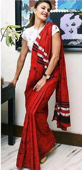 Red Mulmul Batik Sarees