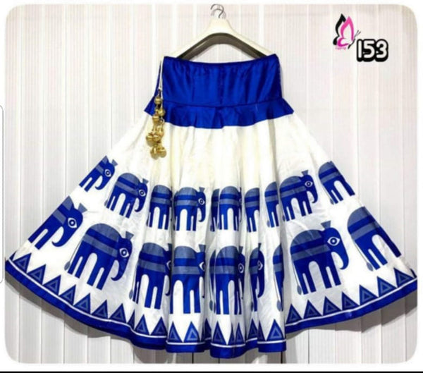 Blue White Designer Skirts