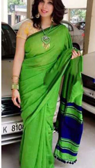 Green Pure Cotton Silk Sarees