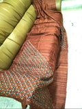 Brown Cut Work Pure Silk Mark Certified Tussar Ghicha Silk Sarees