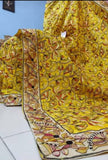 Yellow Kantha Stitch Design Dupion Silk Sarees Get Extra 10% Discount on All Prepaid Transaction