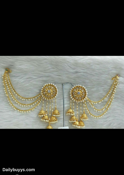 Golden pearl Earrings