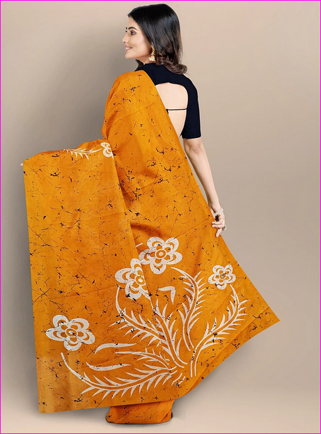 Yellow Mulmul Pure Cotton Sarees