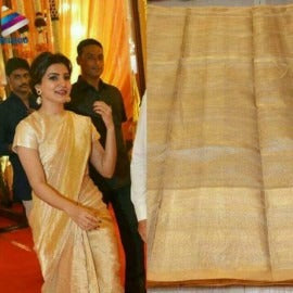 Yellow Beige Uppada Silk Sarees