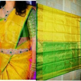 Yellow Uppada Silk Sarees