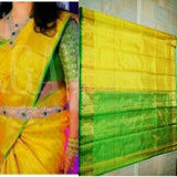 Yellow Uppada Silk Sarees Get Extra 10% Discount on All Prepaid Transaction