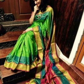 Green Uppada Silk Sarees