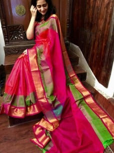 Red Purple Uppada Silk Sarees