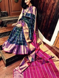 Green Uppada Silk Sarees