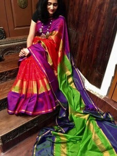 Red Uppada Silk Sarees