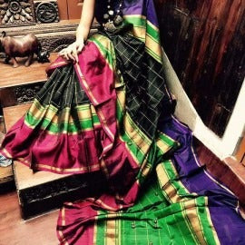 Black Uppada Silk Sarees