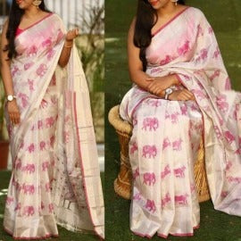 Beige Uppada Silk Sarees