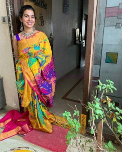 Yellow Uppada Silk Sarees