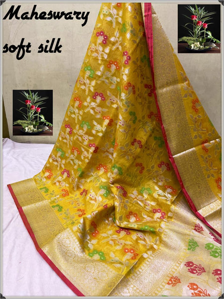 Yellow Bengal Pure Cotton Handloom Sarees