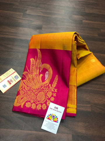 Yellow Rani Pure Kanjivaram Silk Sarees Get Extra 10% Discount on All Prepaid Transaction