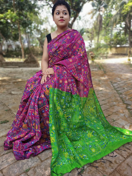 Madhubani Paints Durga Avatar Madhubani Handpainted Saree | Clothes for  women, Neck designs for suits, Stylish sarees