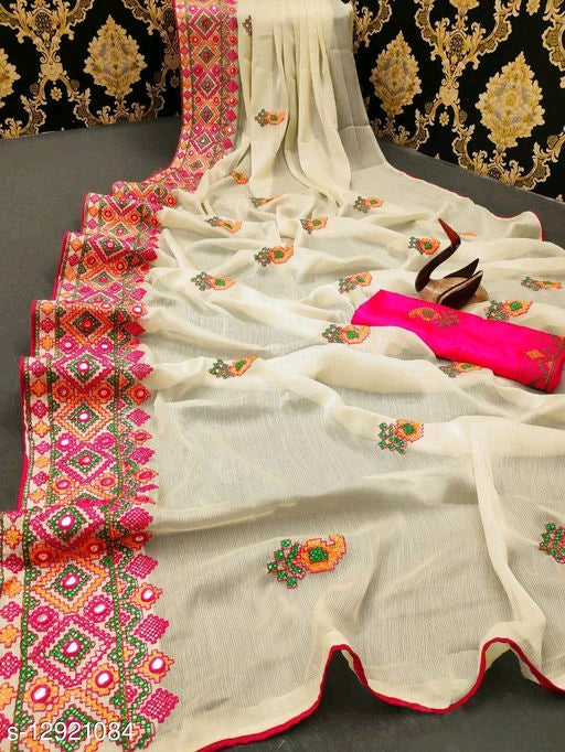 Kutch handicraft work saree | Bhujodi Saree