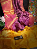 Mulberry Violet Designer Gadwal Pure Silk Sarees Get Extra 10% Discount on All Prepaid Transaction