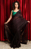 Wine Violet Amkolka Handloom Pure Soft Cotton Sarees Get Extra 10% Discount on All Prepaid Transaction