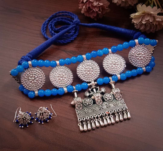 Blue Beautiful Designed Jewellery Sets