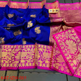 Dark Blue Banarasi Silk Sarees Get Extra 10% Discount on All Prepaid Transaction